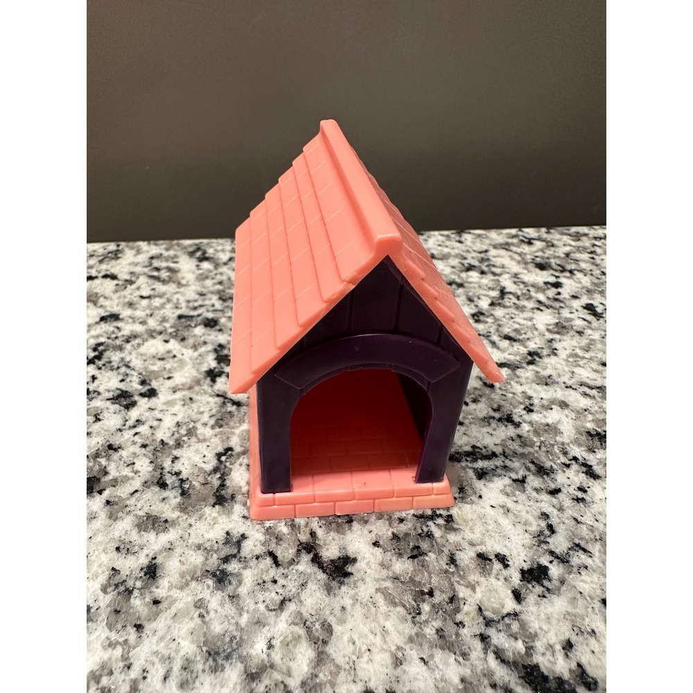 Miniature Dollhouse Dog House Pink Purple‎ Archway Small Pet Accessory Toy